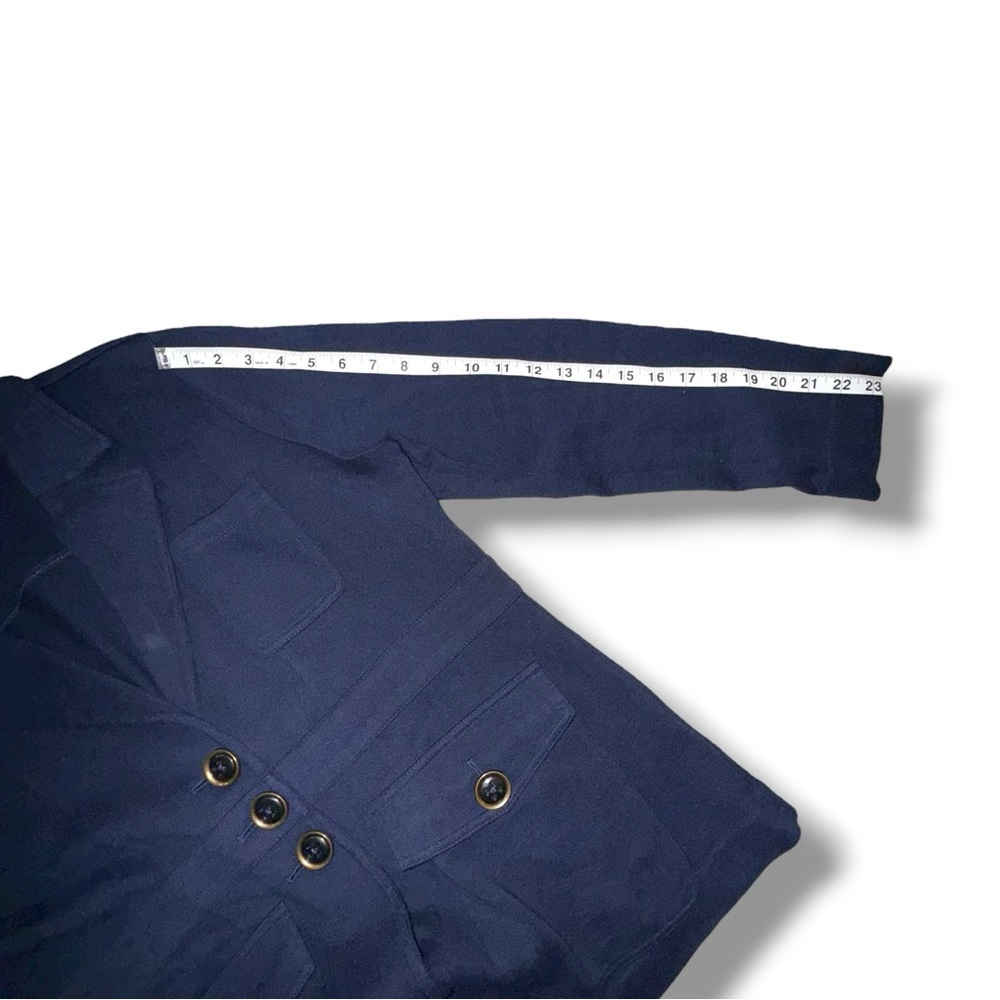 NIC+ZOE Editor Knit Women's Blazer with Button Detail - Dark Indigo XL - Picture 11 of 11